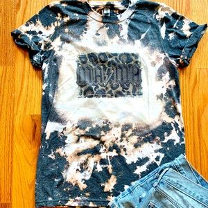 NEW!!!! MAMA bleached leopard tee 🐆 S-XL